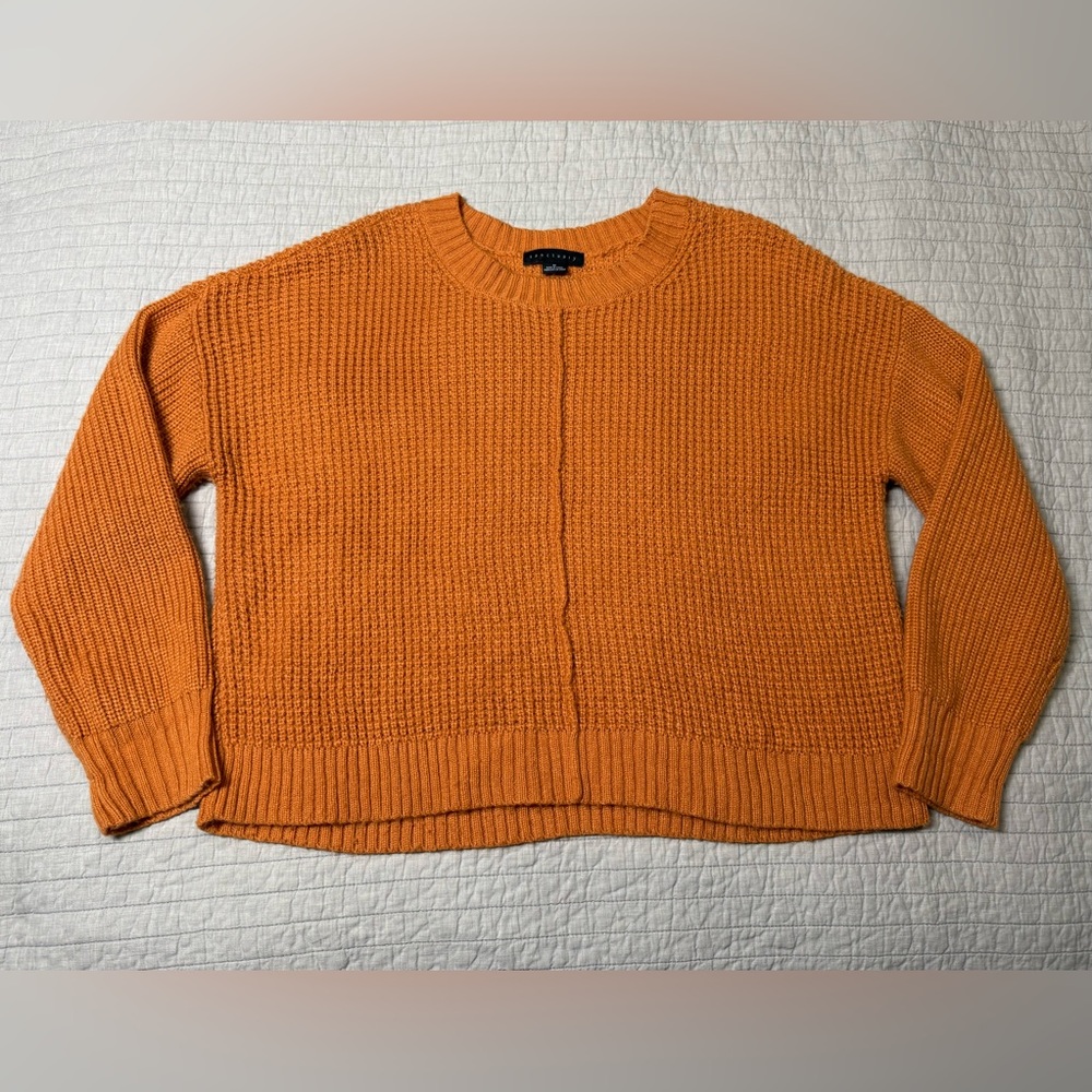 Sanctuary Sorry Not Sorry Waffle LS Knit Sweater Size Medium - Picture 2 of 9